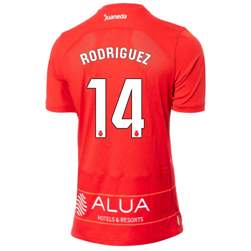 Niño Camiseta Diego Rodríguez #14 Rojo 1ª Equipación 2023/24 La Camisa