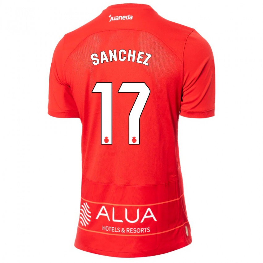 Niño Camiseta Avelino Sánchez #17 Rojo 1ª Equipación 2023/24 La Camisa