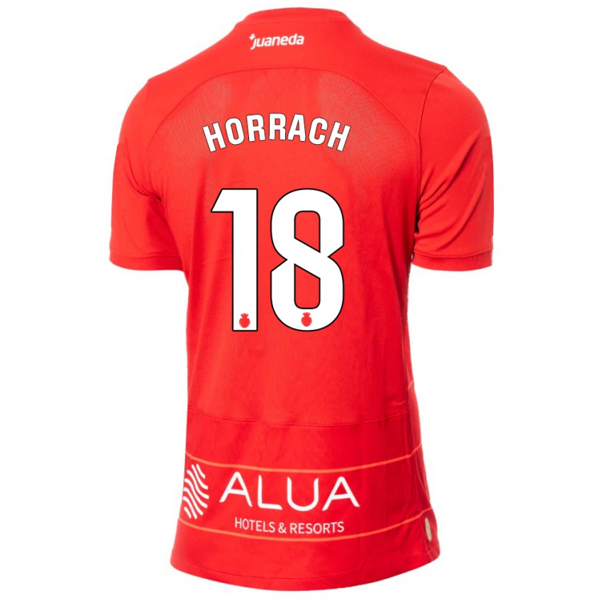 Niño Camiseta Barto Horrach #18 Rojo 1ª Equipación 2023/24 La Camisa