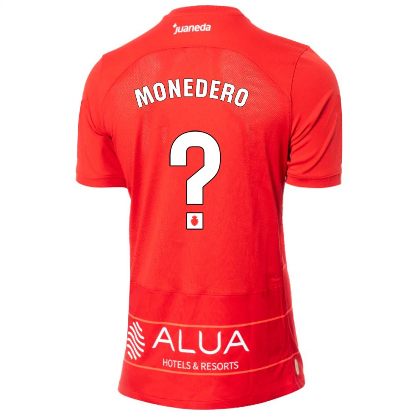 Niño Camiseta Marc Monedero #0 Rojo 1ª Equipación 2023/24 La Camisa