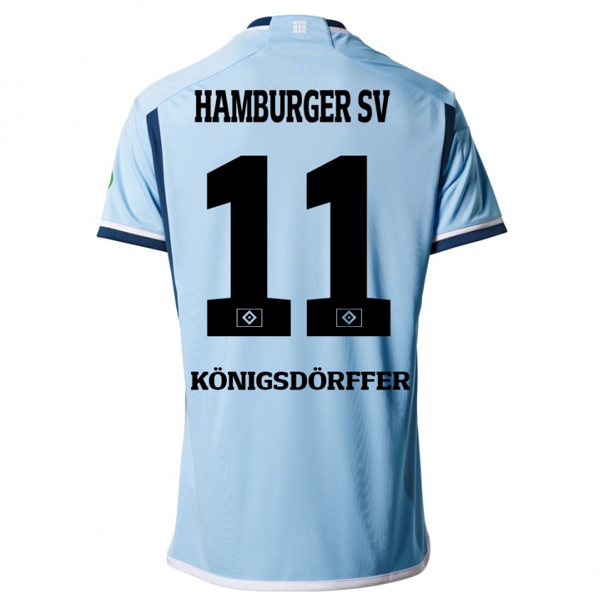 Niño Camiseta Ransford Königsdörffer #11 Azul 2ª Equipación 2023/24 La Camisa