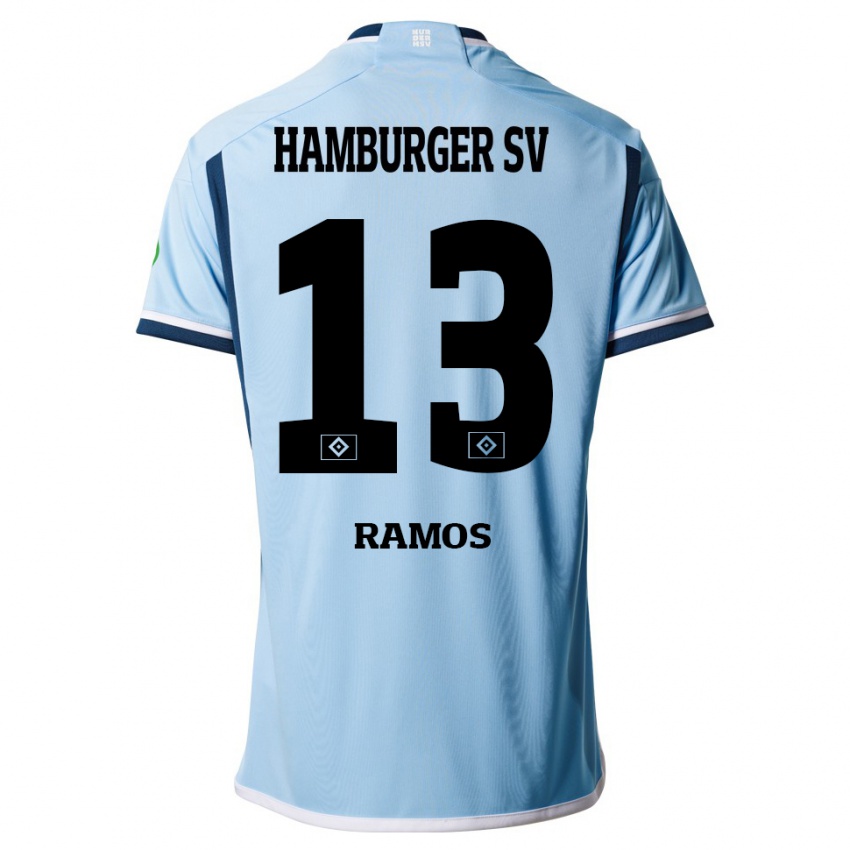 Niño Camiseta Guilherme Ramos #13 Azul 2ª Equipación 2023/24 La Camisa