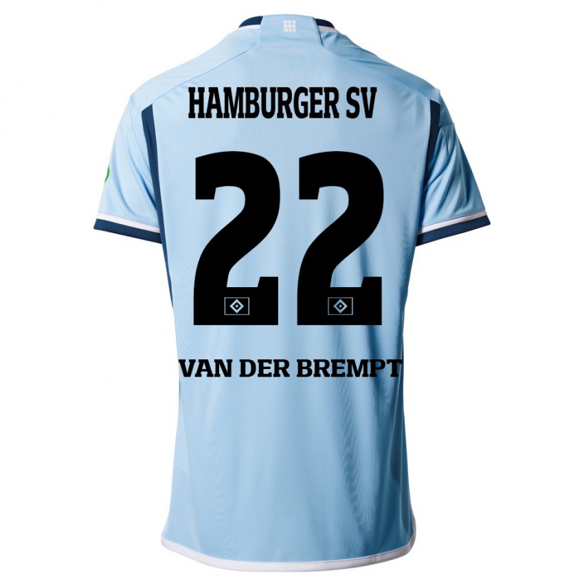 Niño Camiseta Ignace Van Der Brempt #22 Azul 2ª Equipación 2023/24 La Camisa