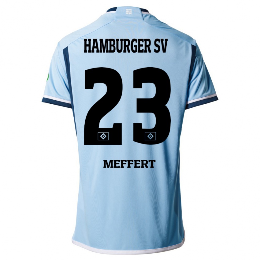 Niño Camiseta Jonas Meffert #23 Azul 2ª Equipación 2023/24 La Camisa