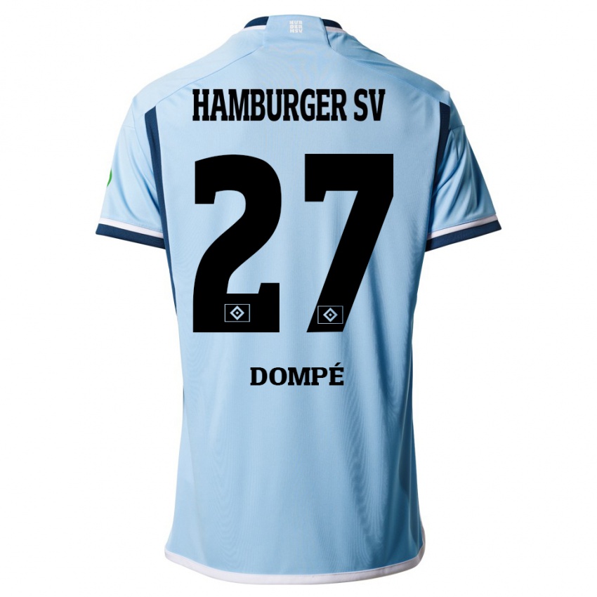 Niño Camiseta Jean-Luc Dompé #27 Azul 2ª Equipación 2023/24 La Camisa