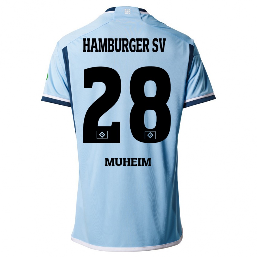 Niño Camiseta Miro Muheim #28 Azul 2ª Equipación 2023/24 La Camisa