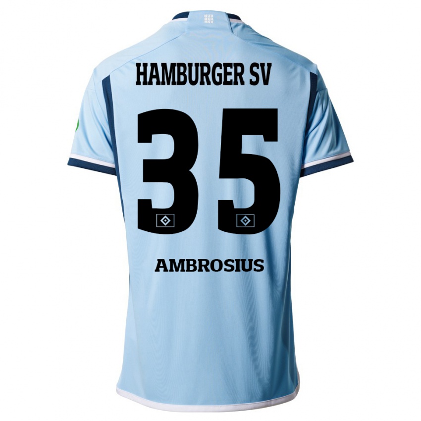 Niño Camiseta Stephan Ambrosius #35 Azul 2ª Equipación 2023/24 La Camisa