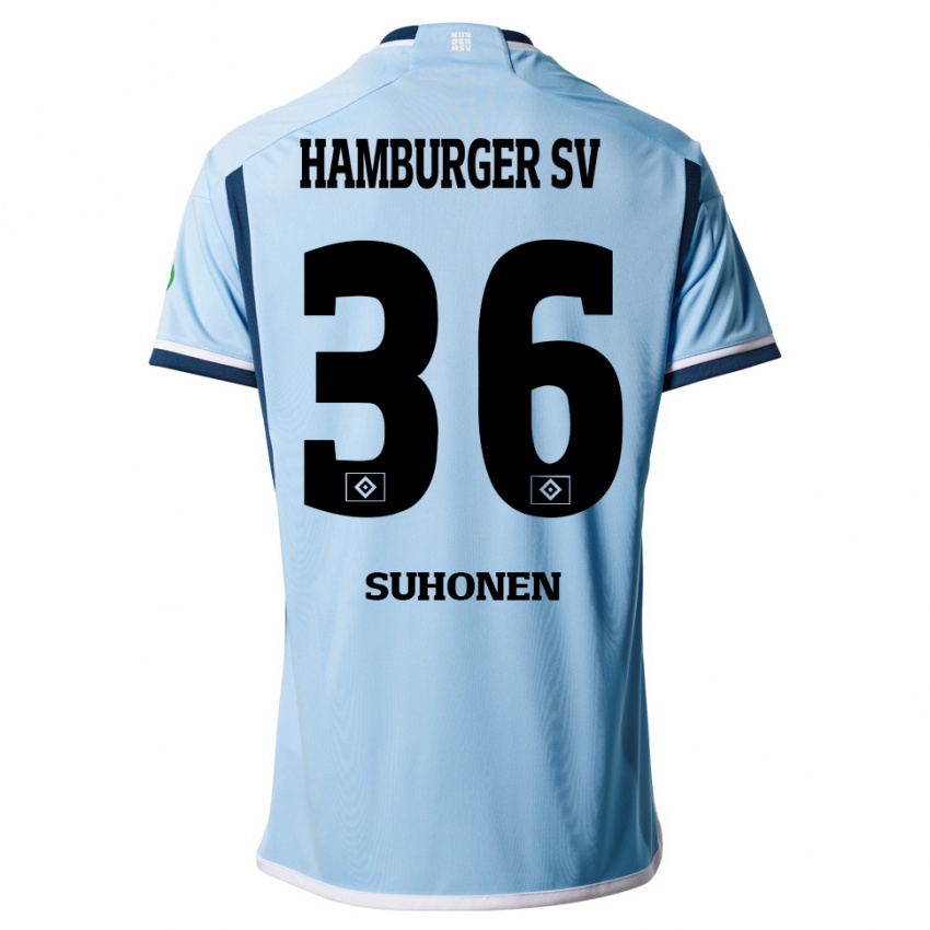 Niño Camiseta Anssi Suhonen #36 Azul 2ª Equipación 2023/24 La Camisa