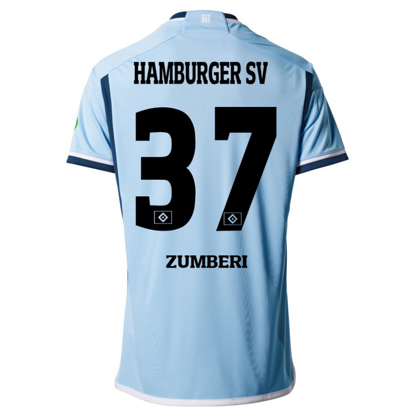 Niño Camiseta Valon Zumberi #37 Azul 2ª Equipación 2023/24 La Camisa