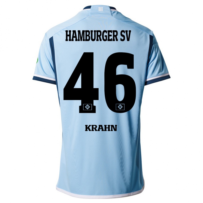 Niño Camiseta Elijah Krahn #46 Azul 2ª Equipación 2023/24 La Camisa