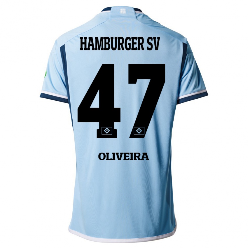 Niño Camiseta Nicolas Oliveira #47 Azul 2ª Equipación 2023/24 La Camisa