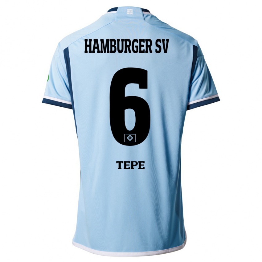 Niño Camiseta Niklas Tepe #6 Azul 2ª Equipación 2023/24 La Camisa