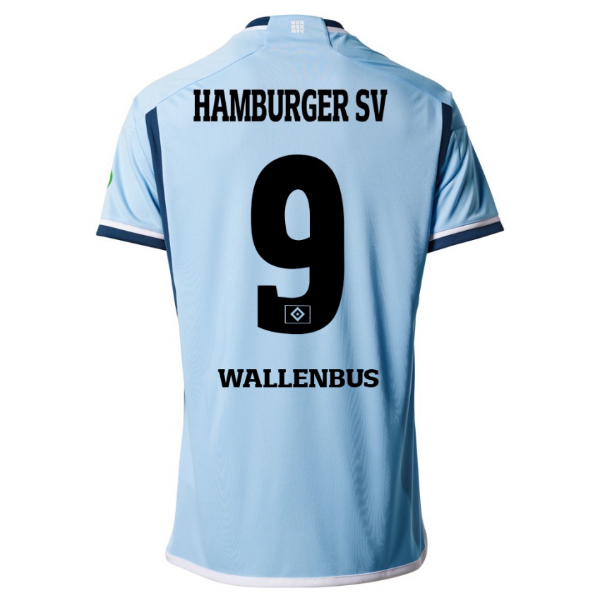 Niño Camiseta Noah Wallenßus #9 Azul 2ª Equipación 2023/24 La Camisa