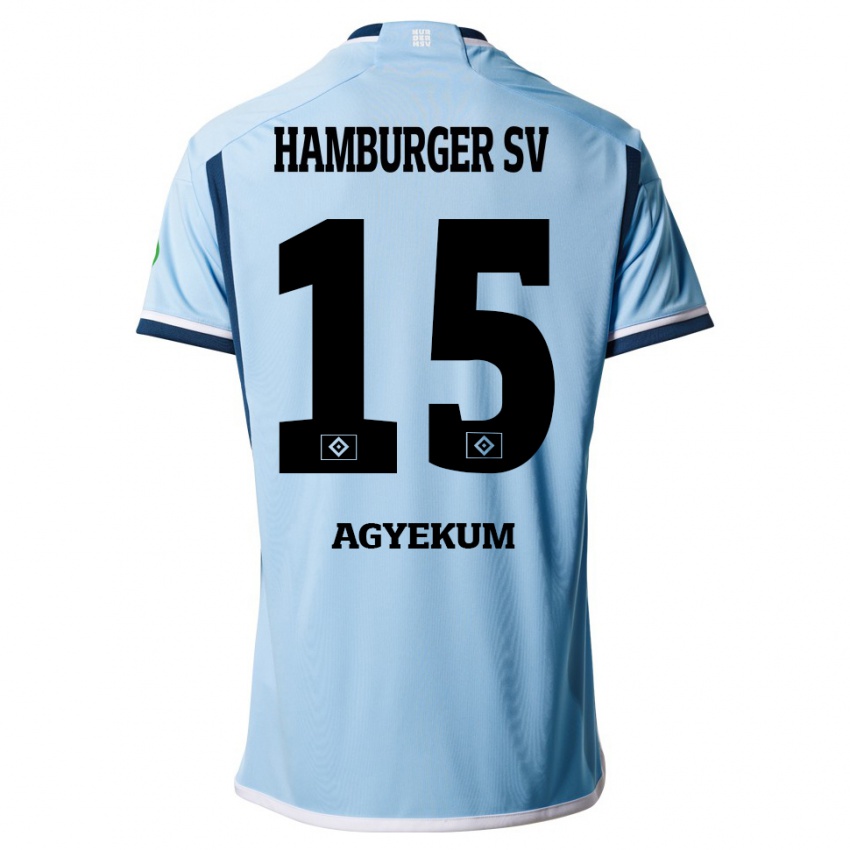 Niño Camiseta Joel Agyekum #15 Azul 2ª Equipación 2023/24 La Camisa