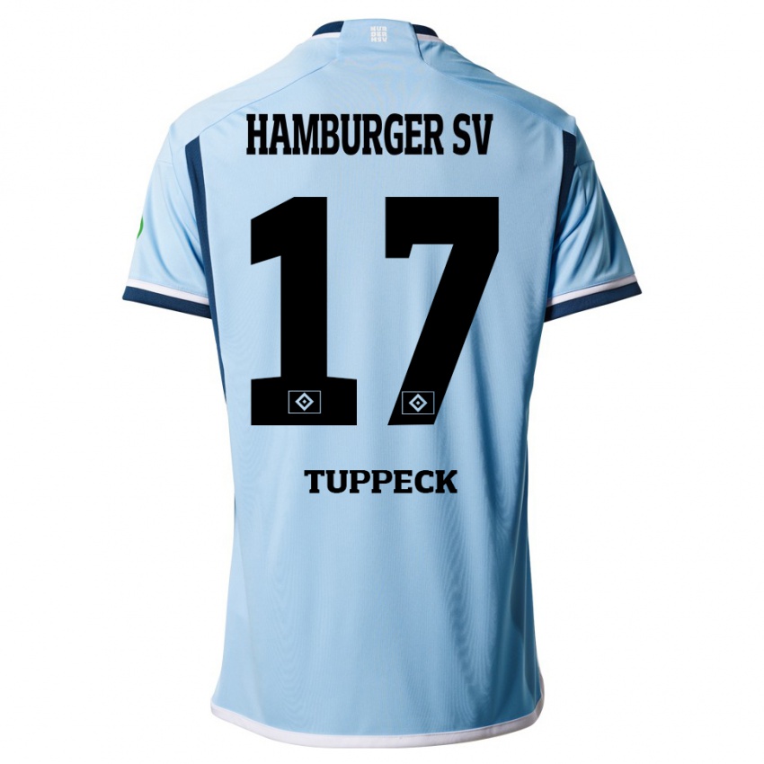 Niño Camiseta Niklas Tuppeck #17 Azul 2ª Equipación 2023/24 La Camisa