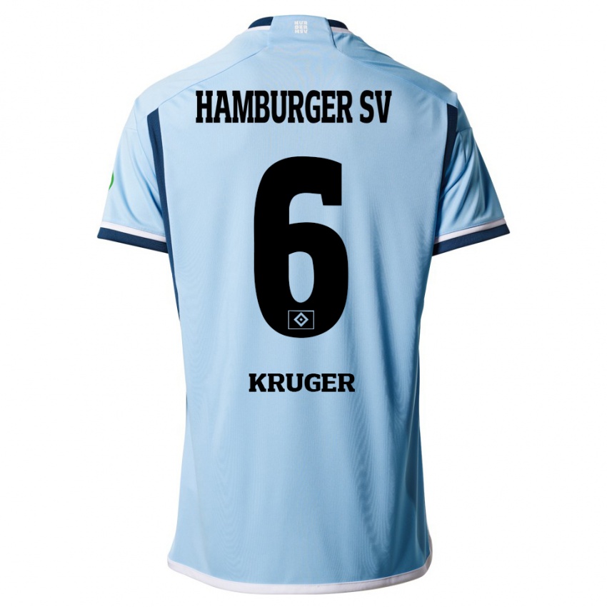 Niño Camiseta Artur Krüger #6 Azul 2ª Equipación 2023/24 La Camisa