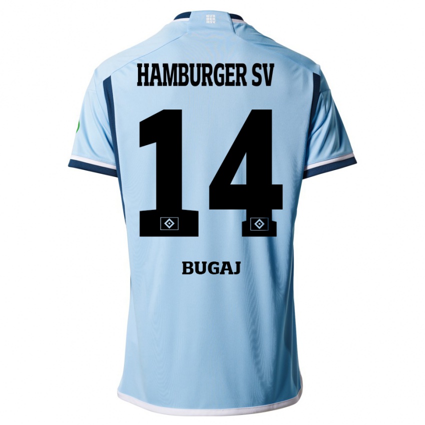 Niño Camiseta Jan-Luca Bugaj #14 Azul 2ª Equipación 2023/24 La Camisa