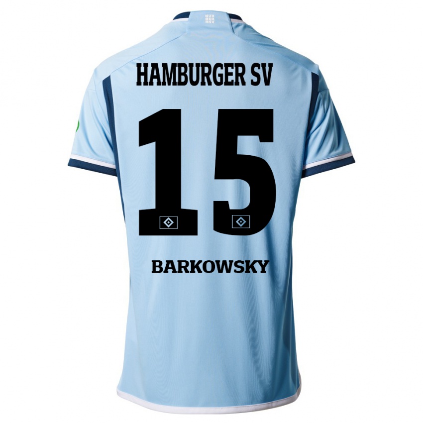 Niño Camiseta Finn Barkowsky #15 Azul 2ª Equipación 2023/24 La Camisa