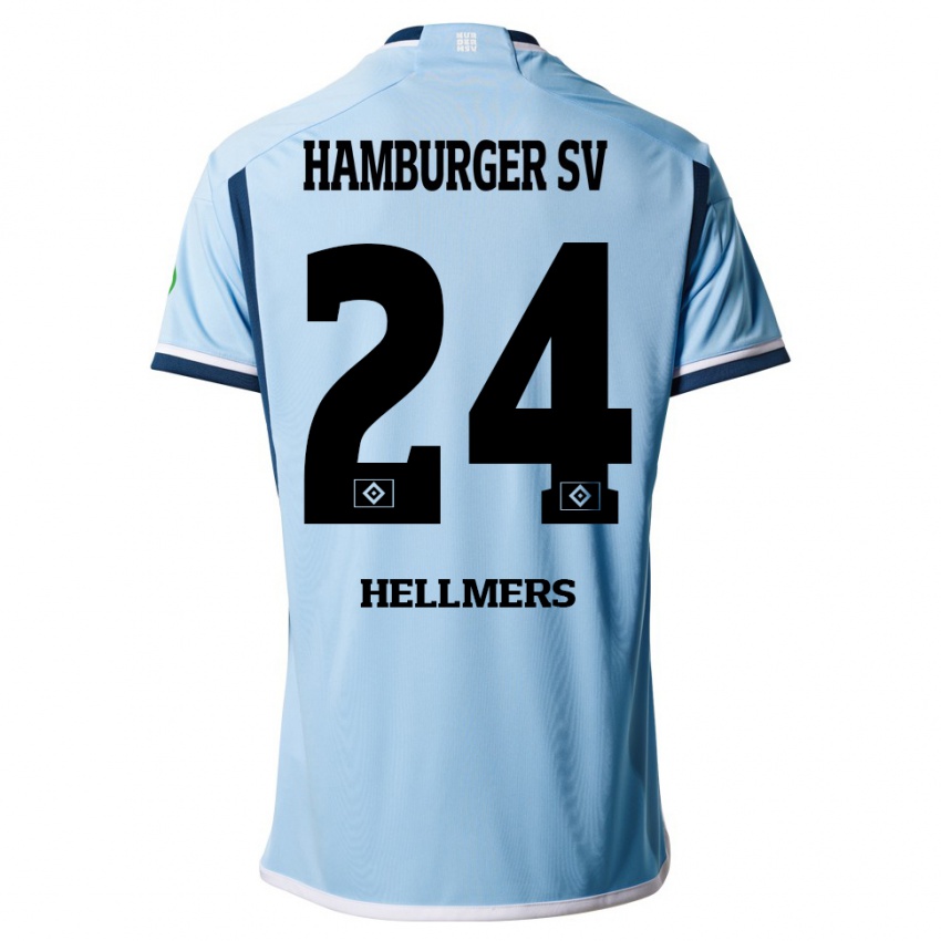 Niño Camiseta Maximilian Hellmers #24 Azul 2ª Equipación 2023/24 La Camisa