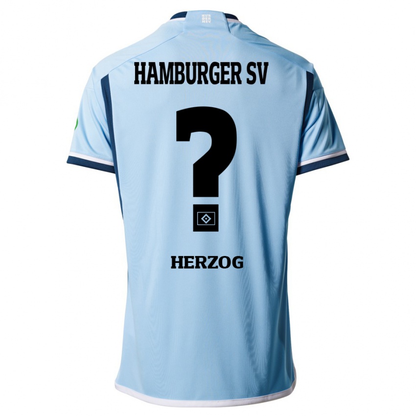 Niño Camiseta Miguel Herzog #0 Azul 2ª Equipación 2023/24 La Camisa