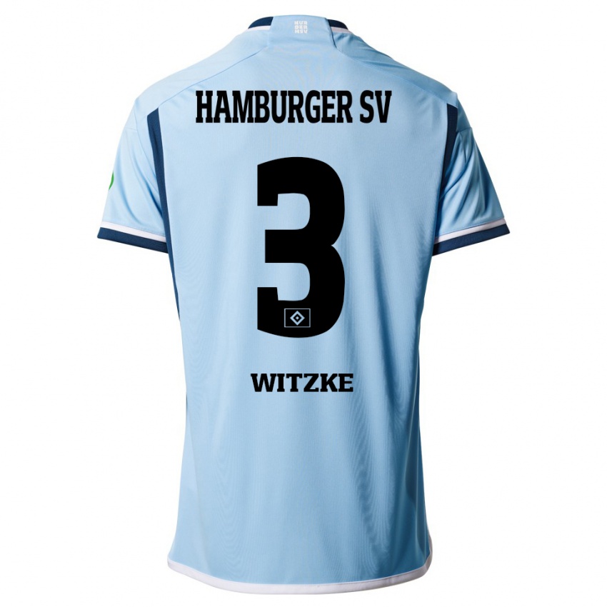 Niño Camiseta Oliver Witzke #3 Azul 2ª Equipación 2023/24 La Camisa