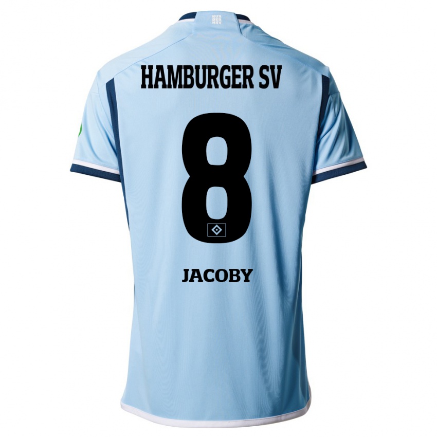 Niño Camiseta Leandro Jacoby #8 Azul 2ª Equipación 2023/24 La Camisa