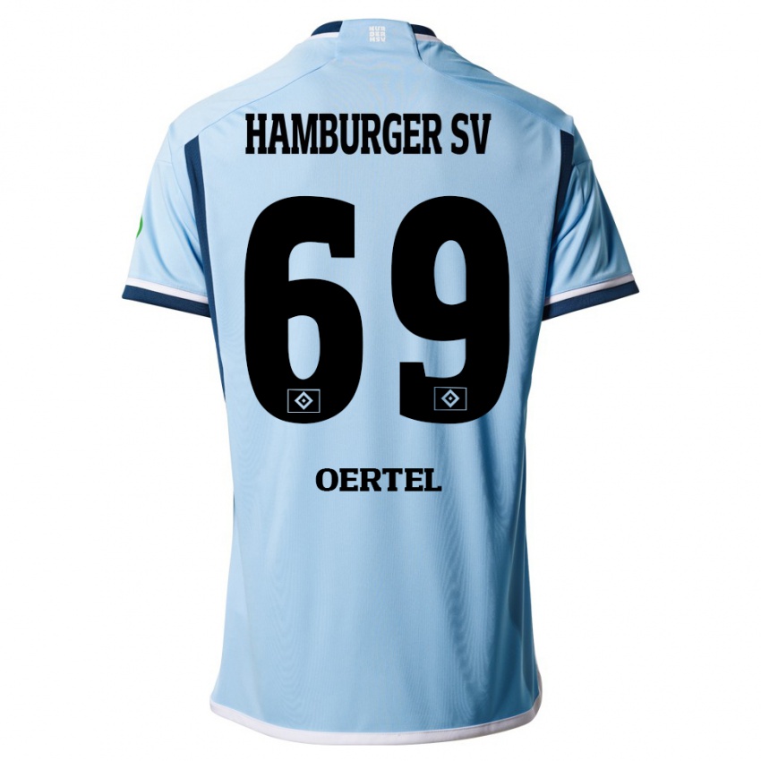 Niño Camiseta Jan Oertel #69 Azul 2ª Equipación 2023/24 La Camisa