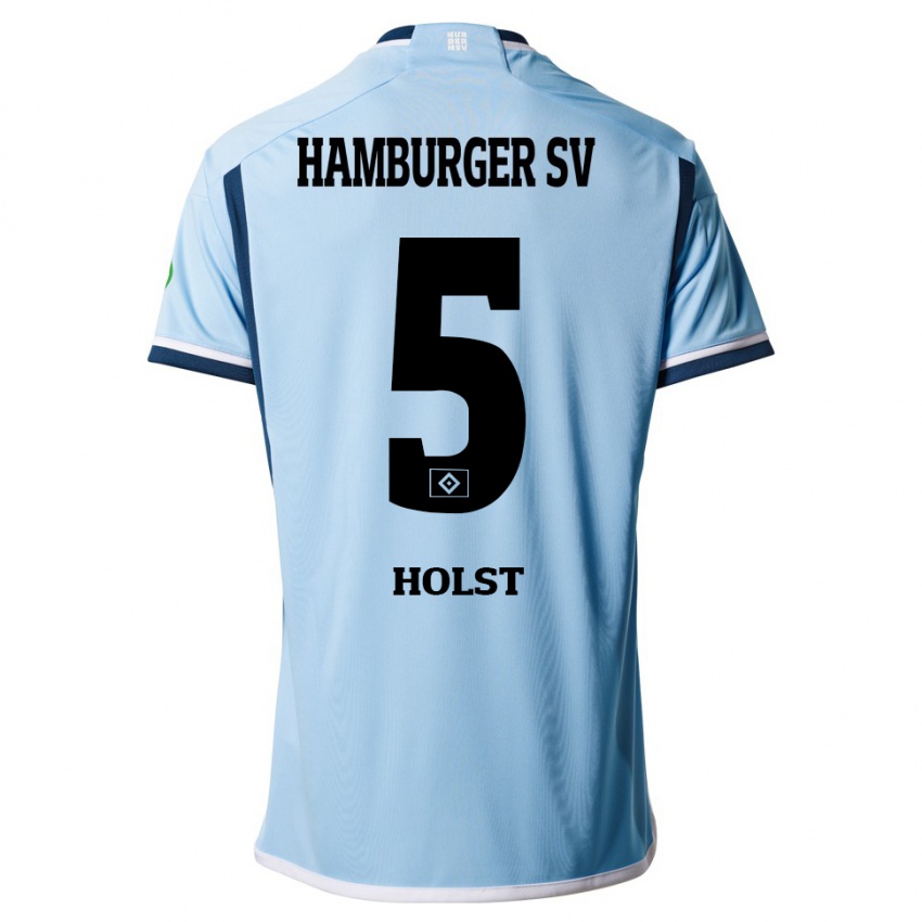 Niño Camiseta Evelyn Holst #5 Azul 2ª Equipación 2023/24 La Camisa