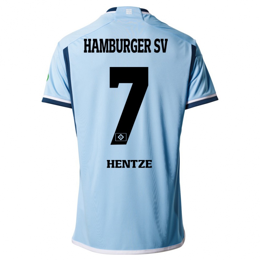 Niño Camiseta Tanita-Tammy Hentze #7 Azul 2ª Equipación 2023/24 La Camisa