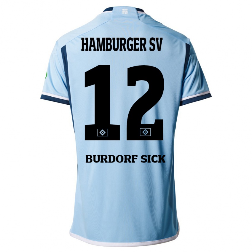 Niño Camiseta Emma Burdorf-Sick #12 Azul 2ª Equipación 2023/24 La Camisa