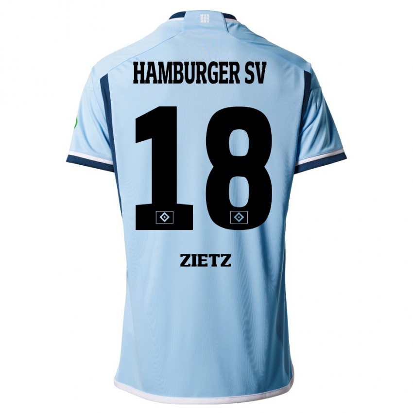 Niño Camiseta Kimberly Zietz #18 Azul 2ª Equipación 2023/24 La Camisa