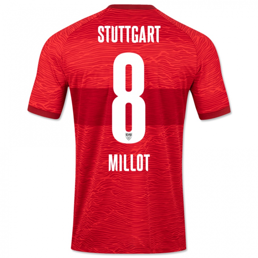 Niño Camiseta Enzo Millot #8 Rojo 2ª Equipación 2023/24 La Camisa