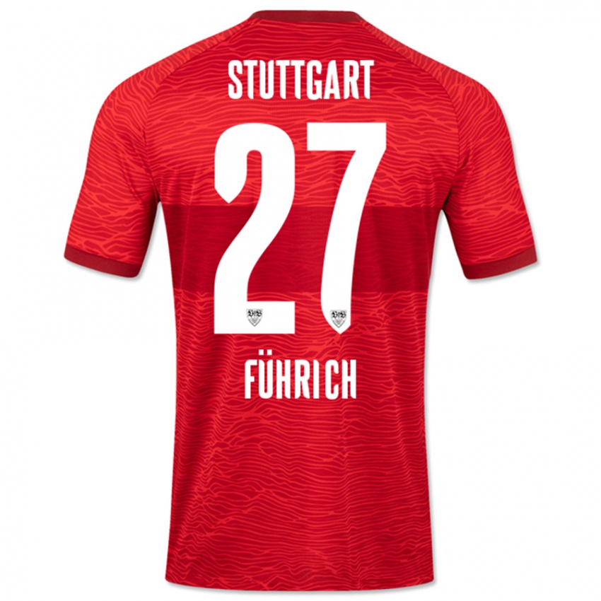 Niño Camiseta Chris Führich #27 Rojo 2ª Equipación 2023/24 La Camisa