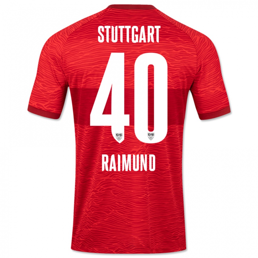 Niño Camiseta Luca Raimund #40 Rojo 2ª Equipación 2023/24 La Camisa