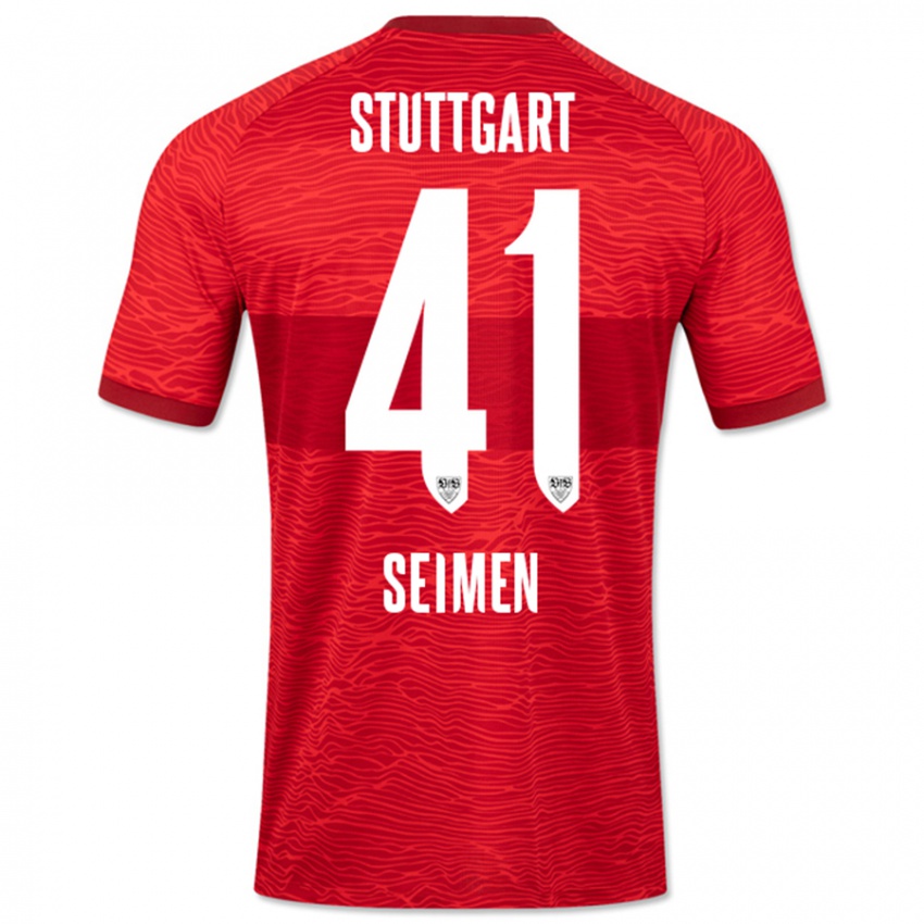 Niño Camiseta Dennis Seimen #41 Rojo 2ª Equipación 2023/24 La Camisa