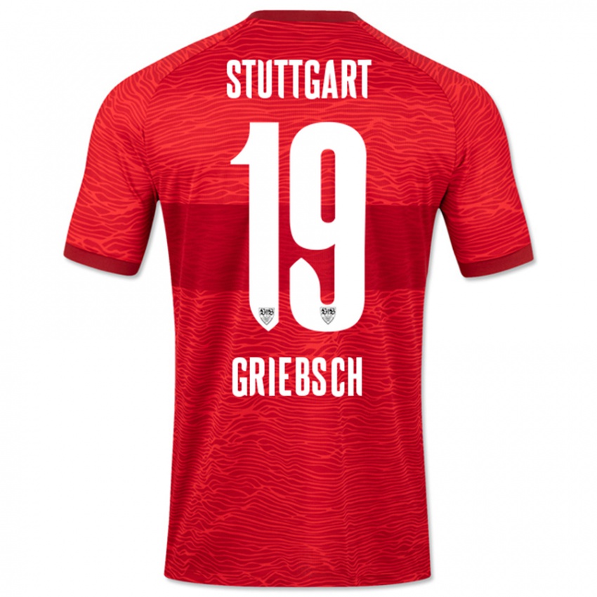 Niño Camiseta Lukas Griebsch #19 Rojo 2ª Equipación 2023/24 La Camisa