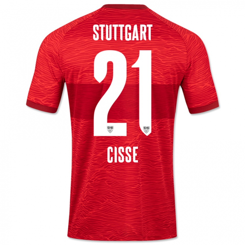 Niño Camiseta Moussa Cissé #21 Rojo 2ª Equipación 2023/24 La Camisa