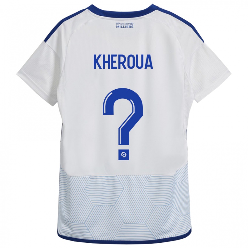 Niño Camiseta Nail Kheroua #0 Blanco 2ª Equipación 2023/24 La Camisa