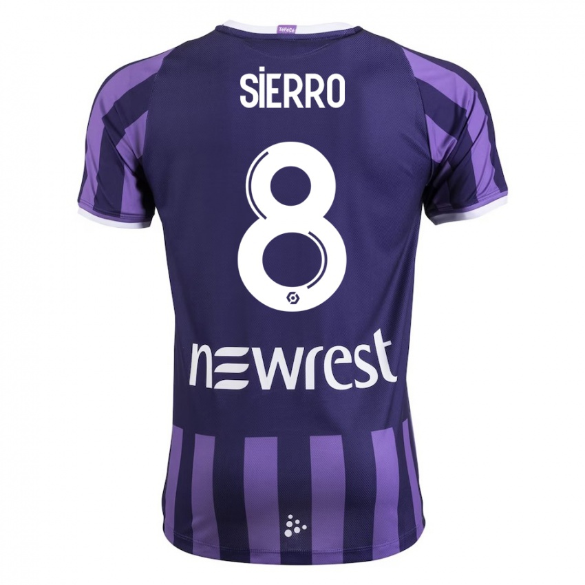 Niño Camiseta Vincent Sierro #8 Morado 2ª Equipación 2023/24 La Camisa