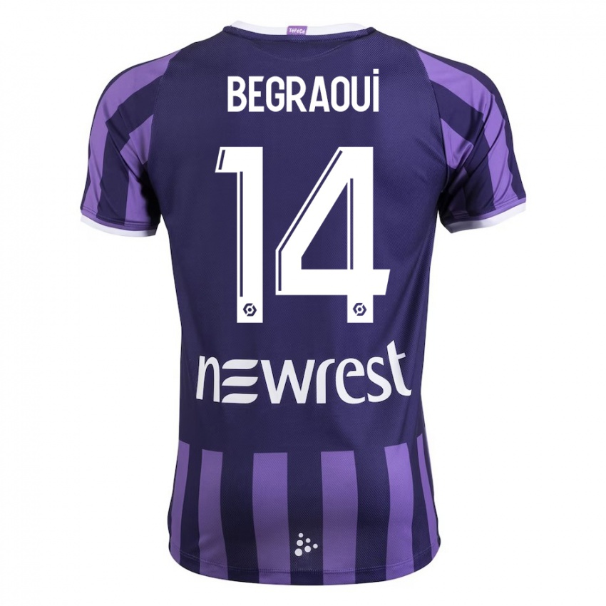 Niño Camiseta Yanis Begraoui #14 Morado 2ª Equipación 2023/24 La Camisa