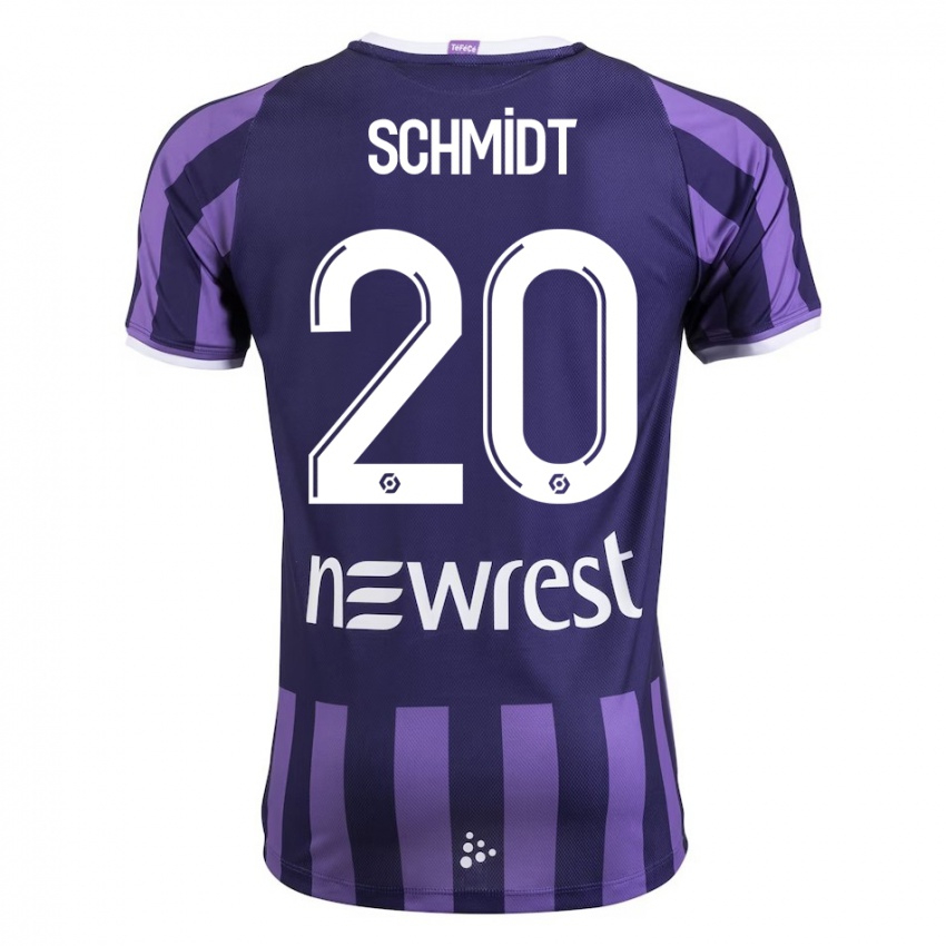 Niño Camiseta Niklas Schmidt #20 Morado 2ª Equipación 2023/24 La Camisa