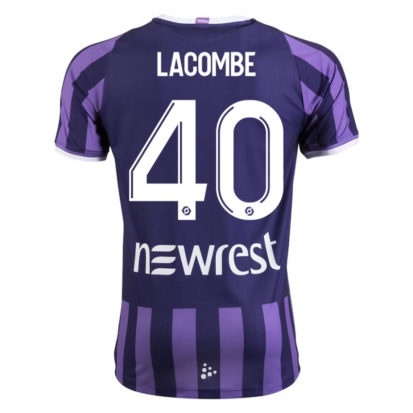 Niño Camiseta Justin Lacombe #40 Morado 2ª Equipación 2023/24 La Camisa