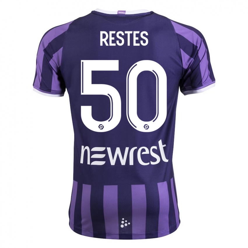 Niño Camiseta Guillaume Restes #50 Morado 2ª Equipación 2023/24 La Camisa