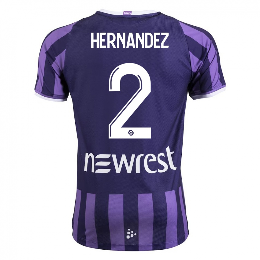 Niño Camiseta Lucie Hernandez #2 Morado 2ª Equipación 2023/24 La Camisa