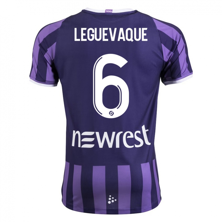 Niño Camiseta Laurie Leguevaque #6 Morado 2ª Equipación 2023/24 La Camisa