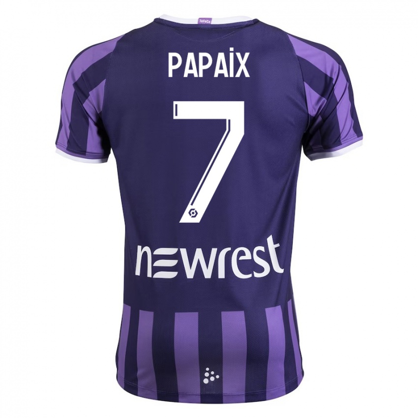 Niño Camiseta Marie Papaix #7 Morado 2ª Equipación 2023/24 La Camisa