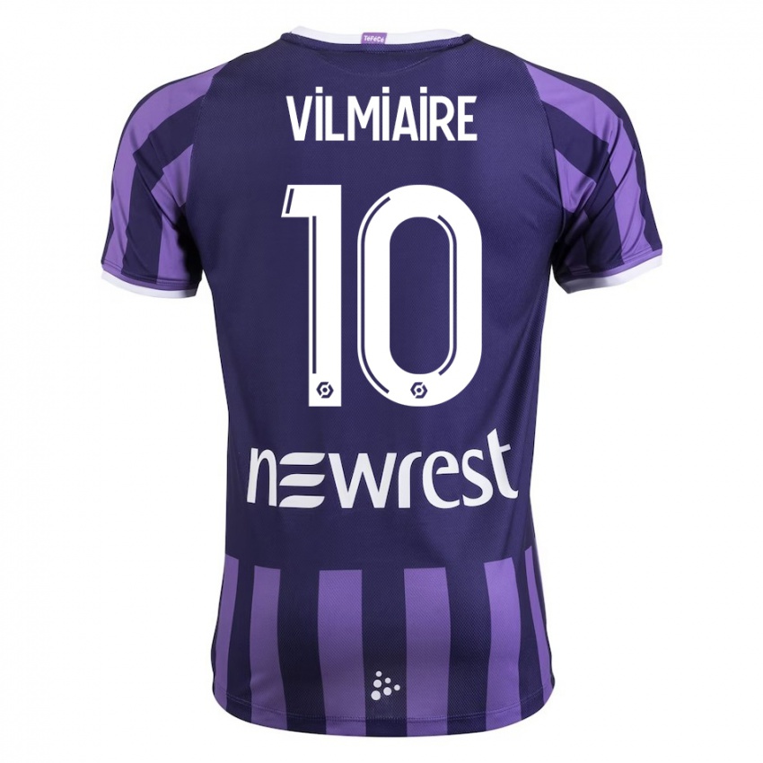 Niño Camiseta Kelly Vilmiaire #10 Morado 2ª Equipación 2023/24 La Camisa