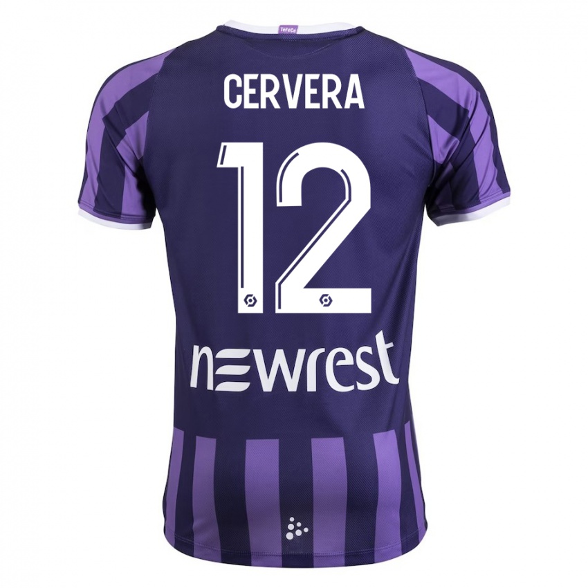 Niño Camiseta Laurianne Cervera #12 Morado 2ª Equipación 2023/24 La Camisa