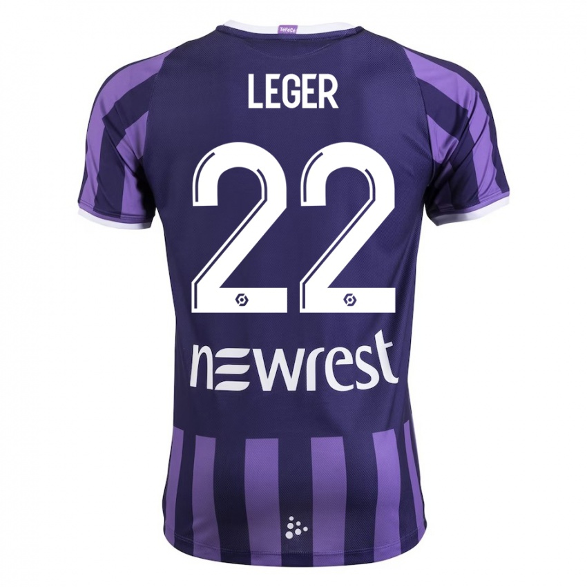 Niño Camiseta Christelle Léger #22 Morado 2ª Equipación 2023/24 La Camisa