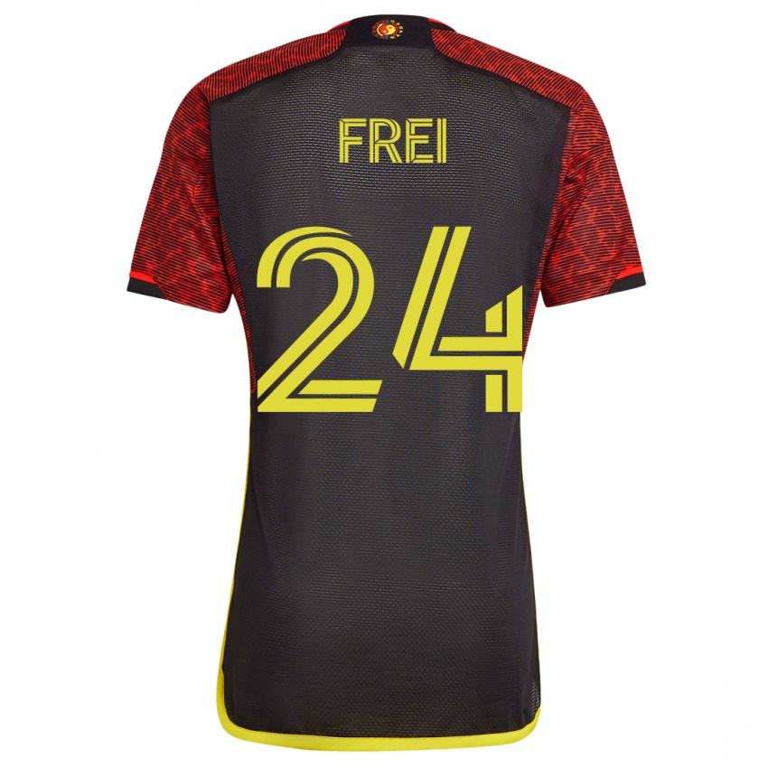 Niño Camiseta Stefan Frei #24 Naranja 2ª Equipación 2023/24 La Camisa